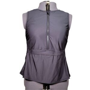 All in Motion Women's Sleeveless Zipper Front Rash Guard Sz 26W